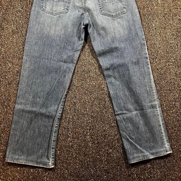 7 For All Mankind Austin Jeans Men’s 33x31 Blue Medium Wash Straight Leg Denim - Picture 2 of 6